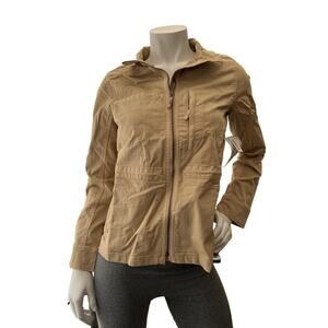 Daily Ritual Women's Relaxed-Fit Military Cargo Jacket Tan Size 2